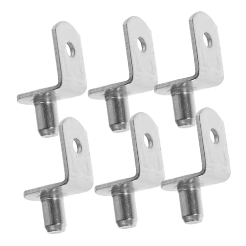 DECOMELODY 100 Stück Teiliges Förmiges Metall Regalhalter mit Bohrung Stabile Buchregal und Küchenschrank Stützpins Einfache Montage Langlebig Vielseitig für Schränke und Regalbretter von DECOMELODY