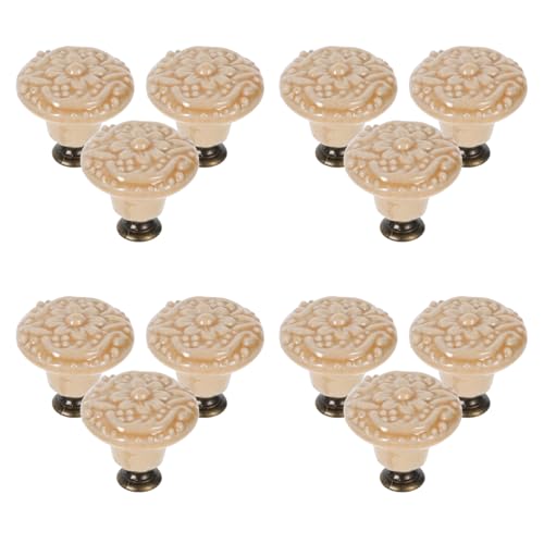 DECOMELODY 12 Stück Blumenförmige Keramik Schrankknäufe Vintage Tür und Schubladengriffe Porzellan Einloch Design für Möbel und Küchenschränke DECOMELODY 12 Stück Blumenförmige Keramik Schrankknäufe Vintage Tür und Schubladengriffe Porzellan Einloch Design für Möbel und Küchenschränke von DECOMELODY