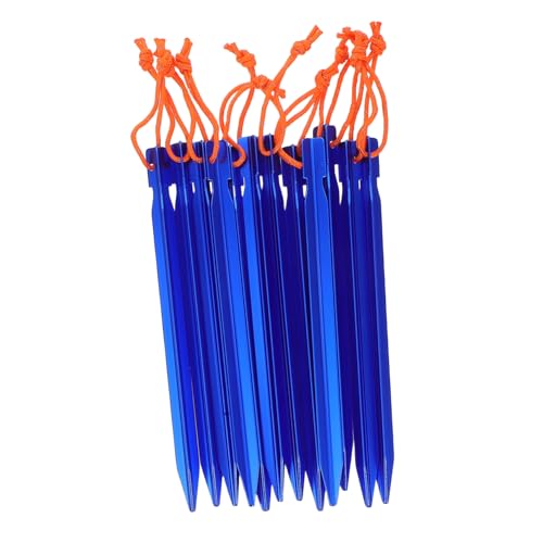 DECOMELODY 12stücke Aluminiumlegierung Zeltpflöcke Erdnägel Für Outdoor-Camping Und Garten Winddicht Langlebig Für Zelt Und Canopy-befestigungen von DECOMELODY