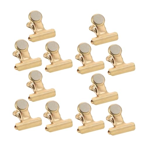 DECOMELODY 12 Stück Magnetische Metall clips in Gold für Fotos und Dokumente Kompakt Leicht und Vielseitig als Memo Binder clip für Büro Zuhause und Kreative Displays DECOMELODY 12 Stück Magnetische Metall clips in Gold für Fotos und Dokumente Kompakt Leicht und Vielseitig als Memo Binder clip für Büro Zuhause und Kreative Displays von DECOMELODY