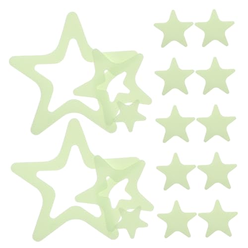 DECOMELODY 12 Stück Rutsch Badewannenaufkleber Sternform Leuchtend Selbstklebend rutschfeste Duschsticker für Badezimmer Boden Sichere Trittfestigkeit Senioren von DECOMELODY