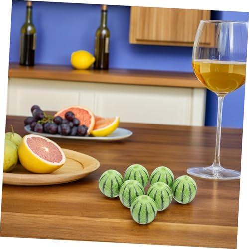 DECOMELODY 12 Stück Teiliges Mini Künstliche Wassermelonen Modell Realistische Miniatur Früchte Lebensnah Deko für Puppenhaus Tisch und Obstschalen Obst Schneiden von DECOMELODY