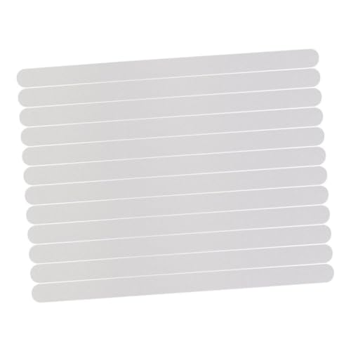 DECOMELODY 12 Stück Teiliges Rutschfestes Anti rutsch Klebeband Weiß für Treppen Dusche Badewanne Transparent Selbstklebend Sicherheitsstreifen für Leitern Rampen von DECOMELODY