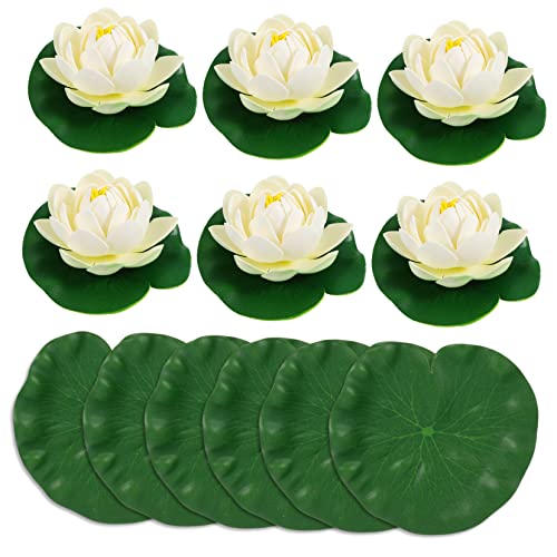DECOMELODY 12 Stück Teiliges Schwimmende Künstliche Lotusblüten und Seerosenblätter Realistische Teichdeko mit Natürlichen Farben Wasserfeste Deko für Gartenteich Pool und Aquarium DECOMELODY 12 Stück Teiliges Schwimmende Künstliche Lotusblüten und Seerosenblätter Realistische Teichdeko mit Natürlichen Farben Wasserfeste Deko für Gartenteich Pool und Aquarium von DECOMELODY