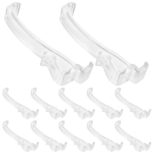 DECOMELODY 12 Stück Teiliges Transparente Valance Clips aus Stabile Halterung für Senkrechte Jalousien Leichte Unauffällige Gardinenklammern als Ersatz für Vorhangzubehör von DECOMELODY