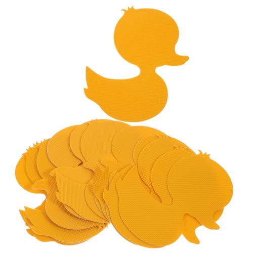 DECOMELODY 12 Stück Teiliges rutschfeste Badewannenaufkleber Kinderbad Dusche Badematte Sicherheitsaufkleber Gelb Kleine Enten Badezimmer Rutsch Sticker für Boden Duschbereich von DECOMELODY