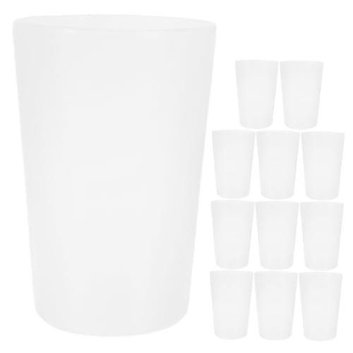 DECOMELODY 12 Stück Wiederverwendbare Zahnbürstenbecher aus Robustem Multifunktionale Mundwasser und Waschbecher Bruchsicher Leicht für Badezimmer Reisen und Camping von DECOMELODY