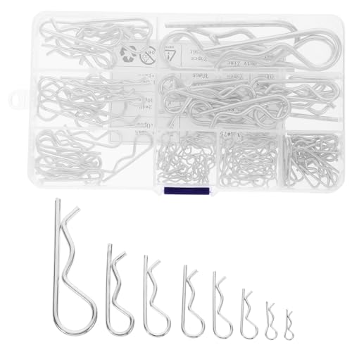 DECOMELODY 125 Stück Teiliges Edelstahl Sicherungssplinte Robuste Federstecker für Mechanische Befestigung Einfache Montage Vielseitig Einsetzbar für Rasenmäher Anhängerkupplungen und von DECOMELODY
