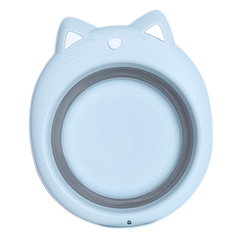 DECOMELODY 1Stück Faltbares Waschbecken Niedliche Katzenform Tragbar und Zusammenklappbar für Reisen und Zuhause Umweltfreundlichem Material Babypartys und von DECOMELODY