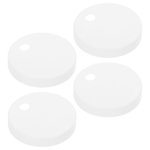 DECOMELODY 2 Paar Toilettensitz Schrauben Abdeckkappen Weiß Kunststoff Schraubenabdeckung Dekorativ Wc Sitz Zubehör Robust Formstabil Ästhetische Abdeckung Badezimmer Ersatzteile von DECOMELODY