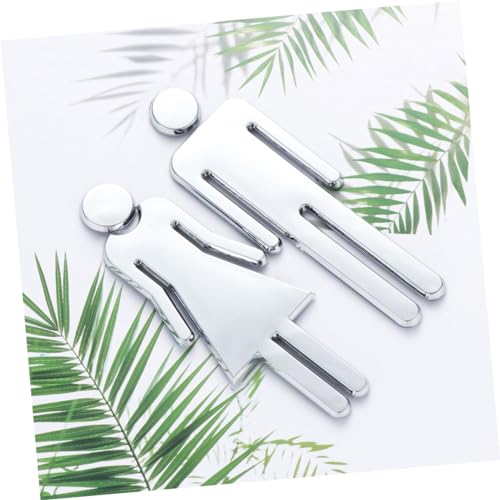 DECOMELODY 2 Paare Teiliges Toilettenschild aus Robustem Acryl Geschlechtsgetrennte Waschraum Beschilderung Moderne Silberne Türschilder für Badezimmer Langlebig und Leicht zu Reinigen DECOMELODY 2 Paare Teiliges Toilettenschild aus Robustem Acryl Geschlechtsgetrennte Waschraum Beschilderung Moderne Silberne Türschilder für Badezimmer Langlebig und Leicht zu Reinigen von DECOMELODY