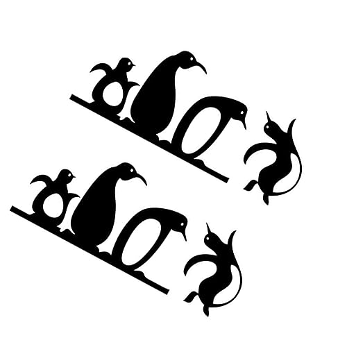 DECOMELODY 2 STÜCK Niedliche Pinguin Wandaufkleber Selbstklebende Cartoon Tiere für Lichtschalter und Wanddekoration Kinderzimmer und Babyzimmer Material Einfache Anwendung von DECOMELODY