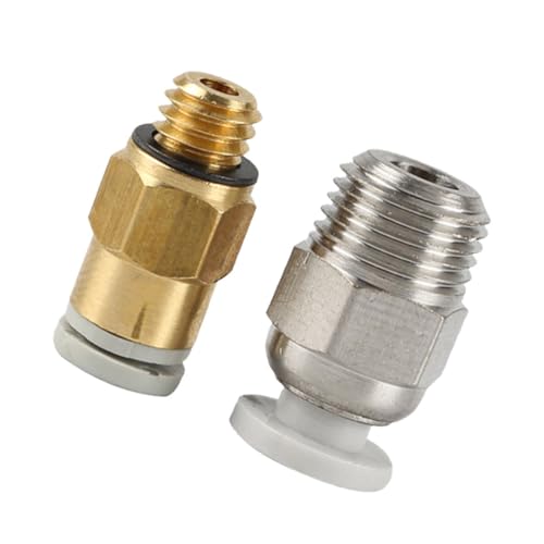 DECOMELODY 2 STÜCK Teiliges Pneumatisches Steckverbinder für Drucker Metall Extruder Anschlussstücke Luftbetriebene Verbinder Einfache Installation Robuste Drucker Ersatzteile von DECOMELODY