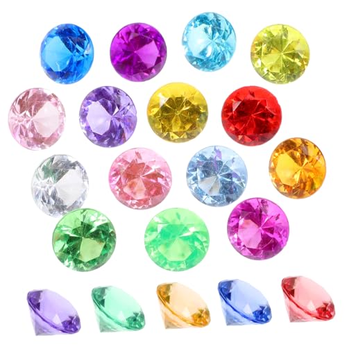 DECOMELODY 2 Sätze Bunte Kristall Diamanten Simulation Edelsteine Dekoration Für Hochzeit Party Basteln Tischdeko Vase Füller Kunsthandwerk 100 Stück * 2 von DECOMELODY