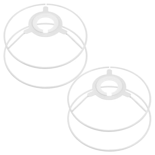 DECOMELODY 2 Sätze DIY Lampenschirm Rahmen aus Stabilem Eisen Runder Lampenschirm Halter für Tischlampen Vielseitig Einfach zu Montieren für Individuelle Lampenschirmgestaltung von DECOMELODY