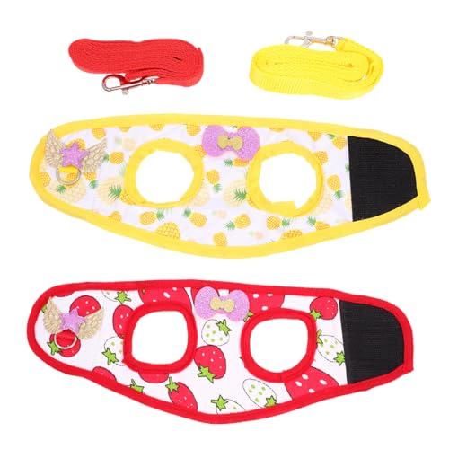 DECOMELODY 2 Sätze Kaninchen Geschirr mit Leine Hautfreundlich Geruchlos Modisch Verstellbar Atmungsaktiv für Kleine Haustiere für Outdoor und Sichere Freilaufzeit von DECOMELODY