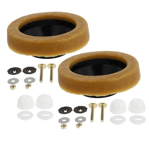DECOMELODY 2 Sätze Robustes Toilettensitz Schraubenset mit Dichtungsringen aus Edelstahl Befestigung für Toilettendeckel Einfache Montage Langlebig Praktisch von DECOMELODY