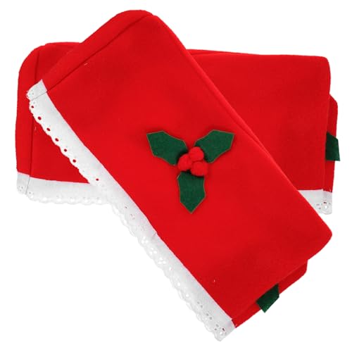 DECOMELODY 2 Stk. Weihnachtliche Stoff Serviettenhalter Farbenfrohe Robuste Taschentuchboxen Hygienische Aufbewahrung für Zuhause Büro Restaurant Festliche Dekoration von DECOMELODY