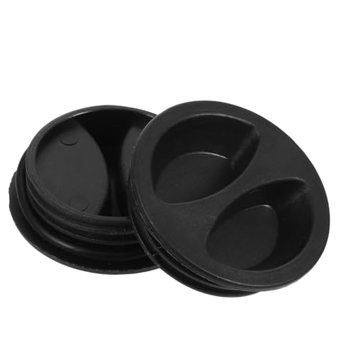 DECOMELODY 2 Stück Abdeckung für Sonnenschirmständer mit Abflussöffnung Robuste Schirmbasis für Wasserbefüllbare Ständer Durchmesser Geeignet für Garten und Terrasse Schwarz von DECOMELODY