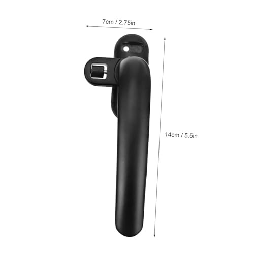 DECOMELODY 2 Stück Aluminium Fenstergriff Vintage Pull Handle für Fenster und Türen Robuste Aluminiumlegierung und Langlebig Einfache Montage für Renovierung und Möbel Schwarz Links Rechts von DECOMELODY