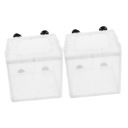 DECOMELODY 2 Stück Aquarium Zuchtbox mit Netz Transparente Fischbrut Isolierbox für Garnelen und Jungfische Einfache Schützende Aufzuchtbehälter für Effektive Fischaufzucht von DECOMELODY