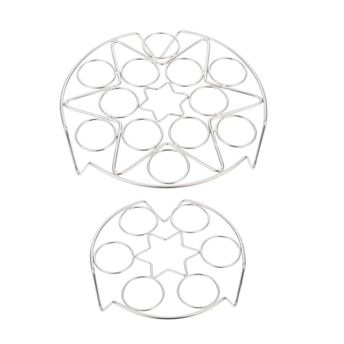 DECOMELODY 2 Stück Edelstahl Eierhalter Hitzebeständig Dampfgarer Roste für Haushalt Vielseitig Verwendbar Kochen Dampfgarer Geeignet von DECOMELODY