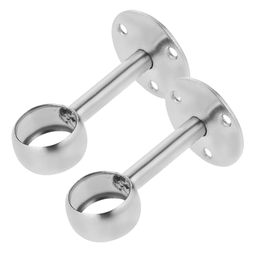 DECOMELODY 2 Stück Edelstahl Garderobenstangenhalter Rostfrei Robust für Gardinen Duschstangen Stangendurchmesser Multifunktional für Kleiderschrank und Badezimmer von DECOMELODY