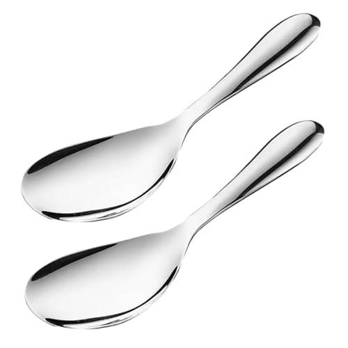 DECOMELODY 2 Stück Edelstahl Reislöffel mit Spiegelpolierter Oberfläche Langlebig und Leicht zu Reinigen Vielseitig Einsetzbar zum Servieren Rühren und Portionieren Küche DECOMELODY 2 Stück Edelstahl Reislöffel mit Spiegelpolierter Oberfläche Langlebig und Leicht zu Reinigen Vielseitig Einsetzbar zum Servieren Rühren und Portionieren Küche von DECOMELODY