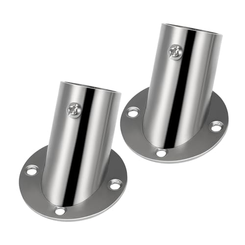 DECOMELODY 2 Stück Edelstahl Schrankstangenhalter Teilig mit Flansch Rostschutzbeschichtet Drehfest durch Fixierloch Robust und Einfach zu Montieren Geeignet für Kleiderschränke und DECOMELODY 2 Stück Edelstahl Schrankstangenhalter Teilig mit Flansch Rostschutzbeschichtet Drehfest durch Fixierloch Robust und Einfach zu Montieren Geeignet für Kleiderschränke und von DECOMELODY