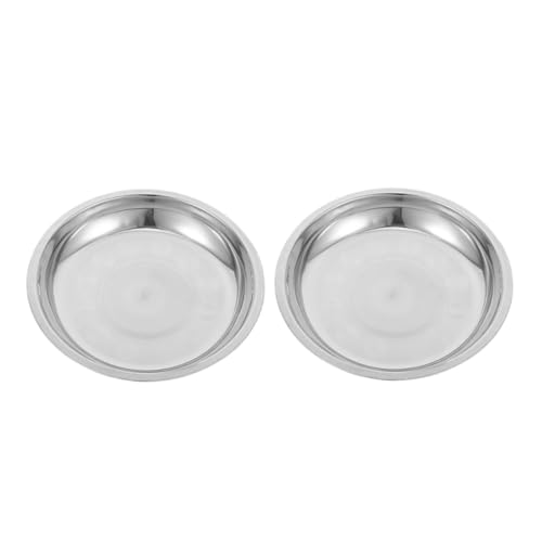 DECOMELODY 2 Stück Futternapf Set für Katzen und Hunde Flacher Napf für Einfachen Zugang Rostfrei Mittlere für Futter und Wasser Geeignet für Mehrere Haustiere Langlebig und Pflegeleicht von DECOMELODY