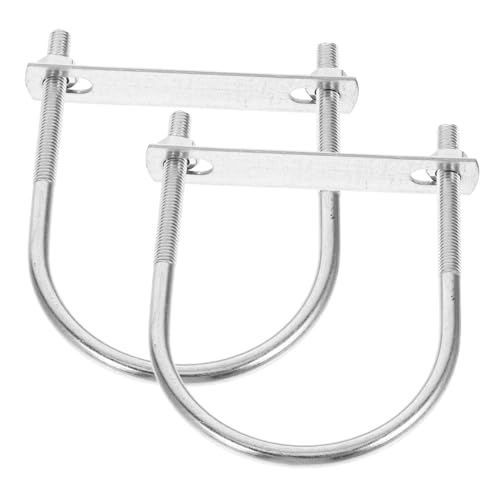 DECOMELODY 2 Stück Galvanisierte U Fahnenmast Zubehör für Lampenpfosten Wetterfeste Metallklammern zur Stabilen Befestigung Robuste Fahnenhalterung mit Muttern und Platte DECOMELODY 2 Stück Galvanisierte U Fahnenmast Zubehör für Lampenpfosten Wetterfeste Metallklammern zur Stabilen Befestigung Robuste Fahnenhalterung mit Muttern und Platte von DECOMELODY