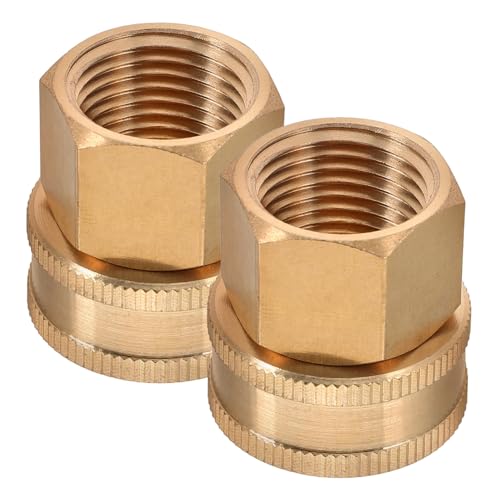 DECOMELODY 2 Stück Garten Schlauchverbinder Messing Adapter für Wasserhahn Ght und Npt Einfache Installation Langlebig für Gartenbewässerung Zuverlässig und Verschleißfest von DECOMELODY