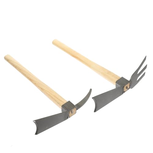 DECOMELODY 2 Stück Gartenhacke Teiliges Leichtes Gartengerät mit Robustem Holzgriff Multifunktionale Hacke für Bodenbearbeitung Unkrautentfernung Geeignet für Garten Obstplantagen und DECOMELODY 2 Stück Gartenhacke Teiliges Leichtes Gartengerät mit Robustem Holzgriff Multifunktionale Hacke für Bodenbearbeitung Unkrautentfernung Geeignet für Garten Obstplantagen und von DECOMELODY