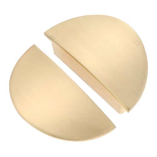 DECOMELODY 2 Stück Halbkreisförmiger Retro Möbelgriff aus Aluminium Vintage Küchenschrank Schubladengriffe Einfache Montage Robustes Design Ersatz für Tür und Schrankgriffe von DECOMELODY