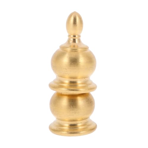 DECOMELODY 2 Stück Lampenschirm Finial Kappe aus Messing Große Lampenknöpfe für Tisch Stehleuchten Dekorative Lampenzubehör Langlebiger Lampenschirmhalter mit Elegantem Design von DECOMELODY