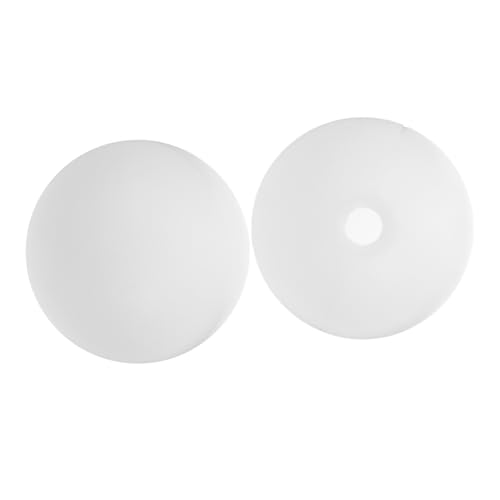 DECOMELODY 2 Stück Lampenschirm Kugel Mattweiß Lampenabdeckung für Decken und Pendelleuchten Lichtdiffusor mit Einfachem Einzelloch Design Blendfreier Moderner Lampenschirm von DECOMELODY