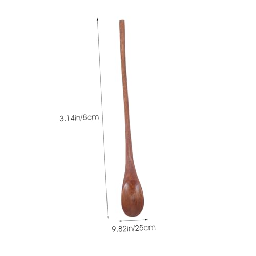 DECOMELODY 2 Stück Lange Holzlöffel mit Griff Wiederverwendbare Rührlöffel für Kaffee und Heißgetränke Glatte Oberfläche Hitzebeständig Vielseitig Einsetzbar für Küche und Buffet von DECOMELODY