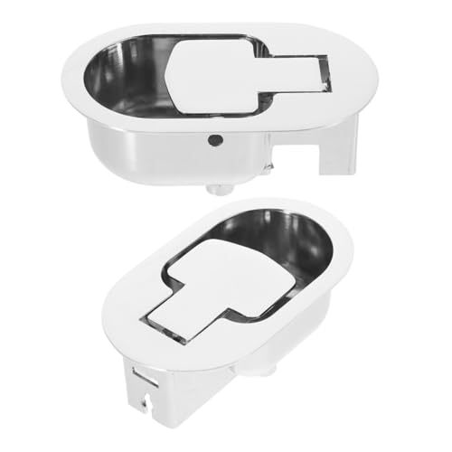 DECOMELODY 2 Stück Metall Sofa Liegestuhl Ersatzgriff Verstellbarer Entriegelungshebel für Relaxsessel Ergonomischer Zuggriff Einfache Montage Passend für Recliner Sofas Silber von DECOMELODY