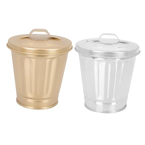 DECOMELODY 2 Stück Mini Mülleimer aus Metall mit Deckel Kleiner Tischabfalleimer für Schreibtisch Wohnliches Design für Büro Küche und Schlafzimmer Kompakt und Geruchsdicht Zufällige Farbe DECOMELODY 2 Stück Mini Mülleimer aus Metall mit Deckel Kleiner Tischabfalleimer für Schreibtisch Wohnliches Design für Büro Küche und Schlafzimmer Kompakt und Geruchsdicht Zufällige Farbe von DECOMELODY