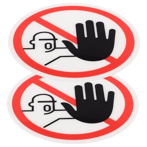 DECOMELODY 2 Stück PVC Warnschild Nicht Berühren Teilig Selbstklebend Langlebig Reißfest Wetterbeständig Geeignet für Glatte Oberflächen Wie Metall Stahl Sicherheitswarnung für Innen und von DECOMELODY