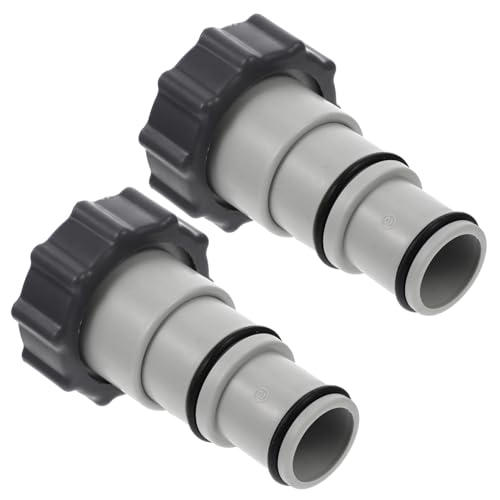 DECOMELODY 2 Stück Poolschlauch Adapter Teilig Gewindeanschluss Ersatz Schlauchverbinder für Schlauch und Filterpumpe Langlebig Leicht Auswechselbar Passend für Poolpumpen und Filtersysteme von DECOMELODY