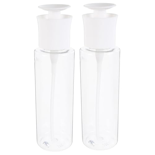 DECOMELODY 2 Stück Reise Lotion Spender Nachfüllbare Transparente Pumpflaschen für Gesichtscreme Handshampoo Kosmetikbehälter aus Auslaufsicher Leicht und Kompakt für Unterwegs von DECOMELODY