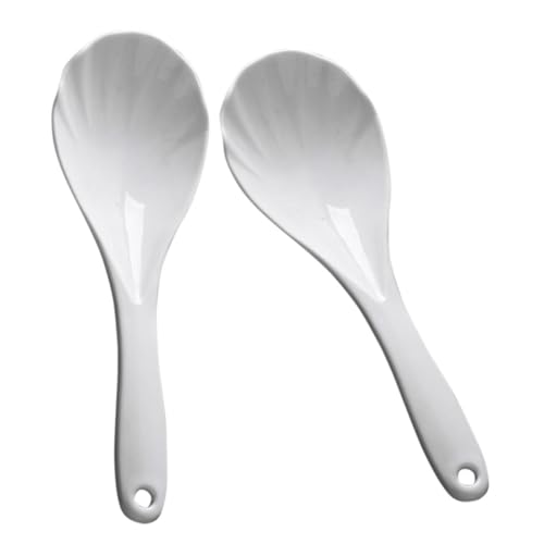 DECOMELODY 2 Stück Reislöffel aus Hitzebeständigem PP mit Antihaftbeschichtung Langlebiger Küchenhelfer mit Ergonomischem Griff zum Einfachen Reisschaufeln und Servieren Weiß Praktisches DECOMELODY 2 Stück Reislöffel aus Hitzebeständigem PP mit Antihaftbeschichtung Langlebiger Küchenhelfer mit Ergonomischem Griff zum Einfachen Reisschaufeln und Servieren Weiß Praktisches von DECOMELODY