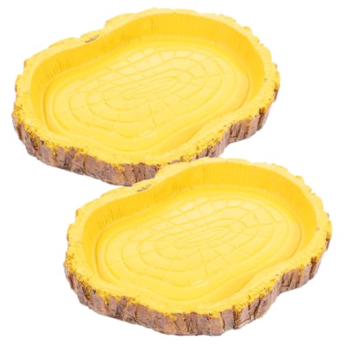 DECOMELODY 2 Stück Reptilien Futter und Wasserschale aus Robustem Harz mit Natürlichem Baum Design Multifunktionales Futternapf Zubehör für Schildkröten und Terrarientiere Langlebig und DECOMELODY 2 Stück Reptilien Futter und Wasserschale aus Robustem Harz mit Natürlichem Baum Design Multifunktionales Futternapf Zubehör für Schildkröten und Terrarientiere Langlebig und von DECOMELODY