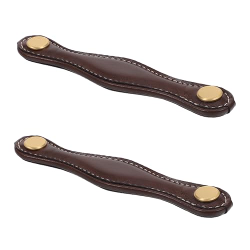 DECOMELODY 2 Stück Retro Möbelbeschläge Weiche PU Lederzüge für Küchen und Schlafzimmerkommoden Vielseitig Einsetzbar und von DECOMELODY