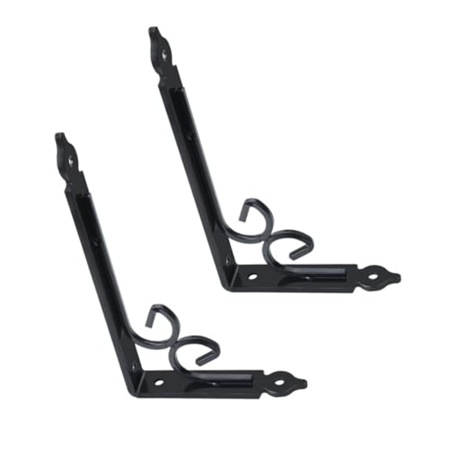 DECOMELODY 2 Stück Schwereisen Winkel Regalträger Dreieckige Wandhalterung Tragkraftstark für Keller Werkstatt Küche DIY Ablage von DECOMELODY