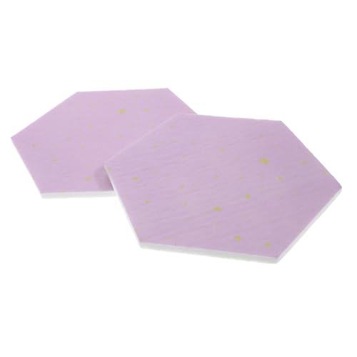 DECOMELODY 2 Stück Selbstklebende Hexagon Filz Pinnwand Dicke Wanddekoration Sternenhimmel Design Praktische Filzplatte für Büro Kinderzimmer Wohnzimmer DIY Wandsticker von DECOMELODY