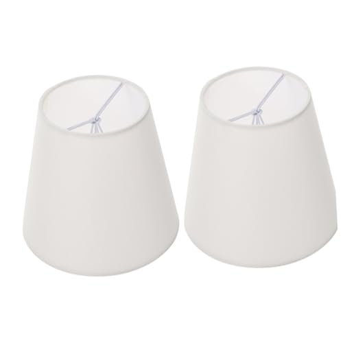 DECOMELODY 2 Stück Stoff Lampenschirme in Beige Vielseitige Lampenschirm Abdeckung für Pendelleuchte Stehlampe Tischlampe und Wandleuchte Einfache Montage Dekorative Lichtabdeckung für von DECOMELODY