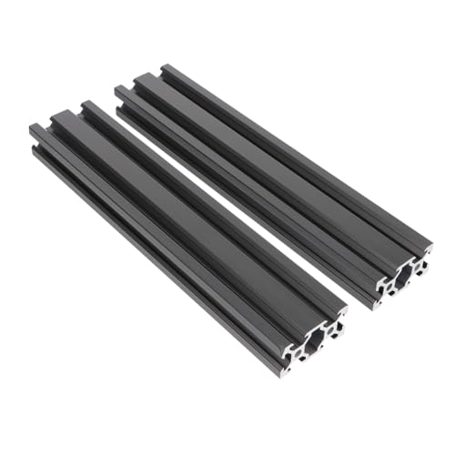 DECOMELODY 2 Stück Teiliges Aluminium extrusionsprofil Eloxiert Schwarz Linearführung Robuste Rahmenprofile Drucker Cnc maschinen Automatisierung Werkbänke von DECOMELODY