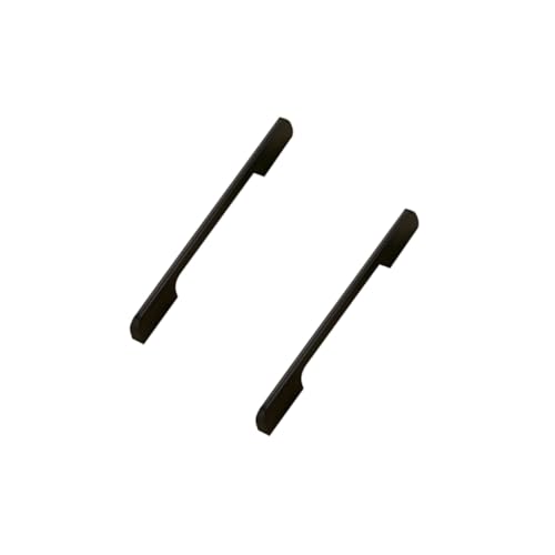 DECOMELODY 2 Stück Teiliges Aluminiumlegierung Möbelgriffe Schwarz Oberfläche Einfache Schranktürgriffe Langlebig Leicht und Komfortabel Geeignet für Schränke Kleiderschränke von DECOMELODY